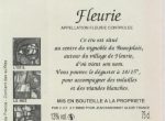 étiquette Fleurie